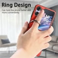 thumbnail image 6 of CCSmall for Oppo Find N2 Flip Case with Ring, Slim PU Leather Protective Cover Phone Case Oppo Find N2 Flip ZH Orange, 6 of 8