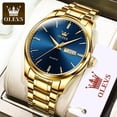 thumbnail image 2 of OLEVS 6902 Men Quartz Watches Waterproof Stainless Steel Male Wristwatch Man Clock Fashion Luminous Luxury Gold Watches For Men, 2 of 2