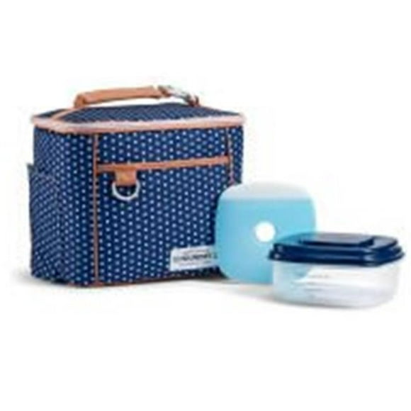 Fit & Fresh Navy White Dot Promenade Bag