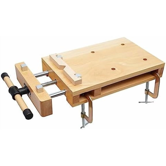 Hard Wood Workbench for Woodworking Studios, Portable Desktop Woodworking Workbench with Limit Blocks, Woodworking Tools Bench Clamp for Processing Wood$$Tools & Hardware Other