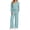Lake Blue, variant on Fantaslook Two Piece Sets for Women Fall Outfits Long Sleeve Tops Wide Leg Pants Lounge Matching Sets Vacation Travel Outfits