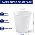 thumbnail image 2 of 300 Count - 12 oz Paper Coffee Cups, Disposable Coffee Cups 12 oz, Thickened White Paper Cups for Hot or Cold Beverage, Home, Office, Party, Business, Events, 2 of 12