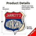 thumbnail image 2 of Jarrett's Workshop (2 Pack) 6 inch X 6 inch Shield Shaped Heavy Duty 3.2 mil Vinyl Decals Weather Resistant, UV Protected To last, Gift for Dads and Uncles Classic Americana Crafted in, 2 of 6
