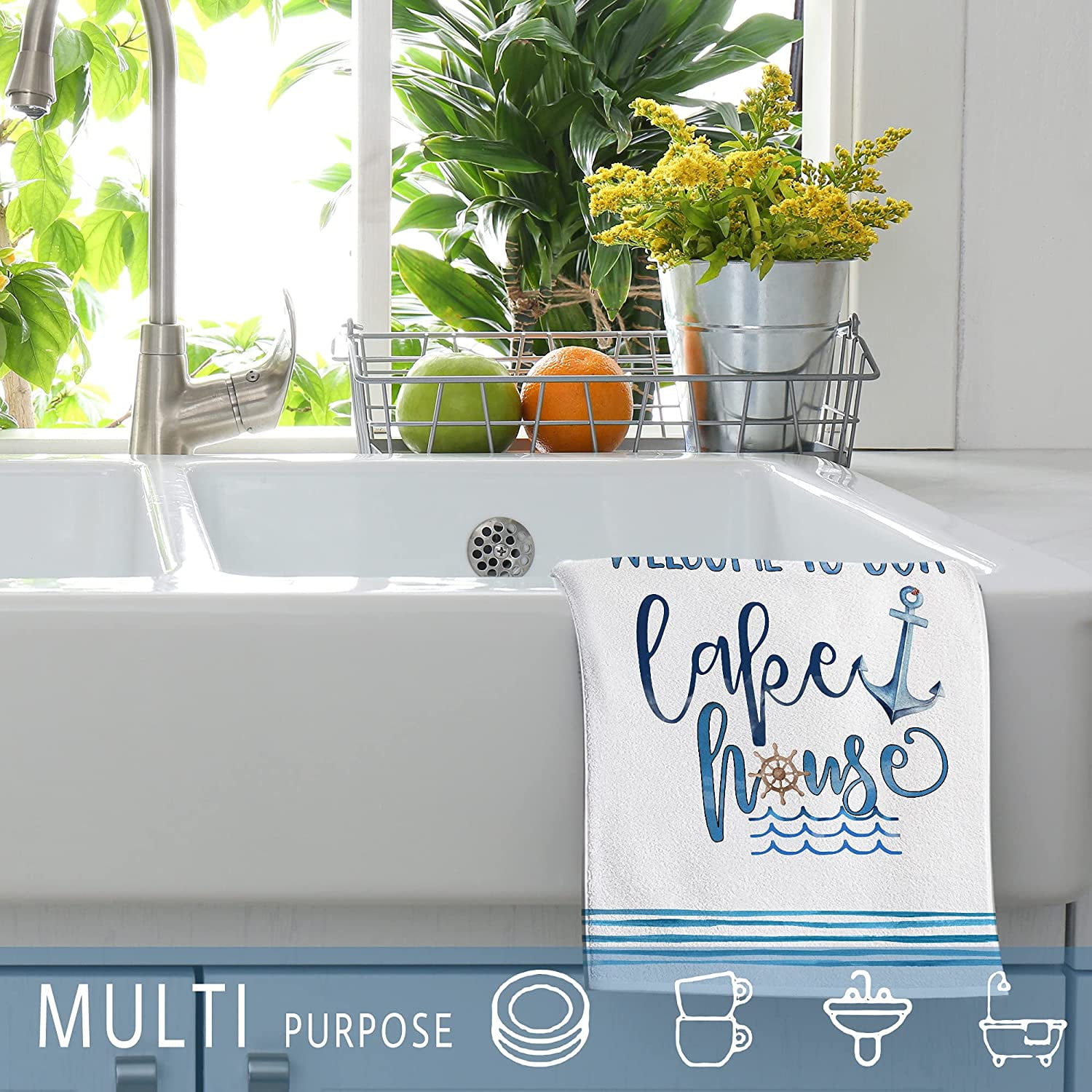 pinata Lake House Decor for The Home Lake Life Decor Lake House Gifts Life is Better at The Lake Decorative Kitchen Towels Hand Towels Tea Towels Housewarming Gift for New Home