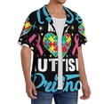 thumbnail image 2 of Fotbe I Love My Autism Camisa Estampada de Manga Corta para Hombre, Casual de Verano, Estilo Playero, Sin Arrugas-3X-Large, 2 of 5