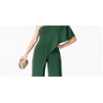 thumbnail image 2 of Adrianna Papell Women's Petite Draped One-Shoulder Jumpsuit (0P, Dusty Emerald), 2 of 3