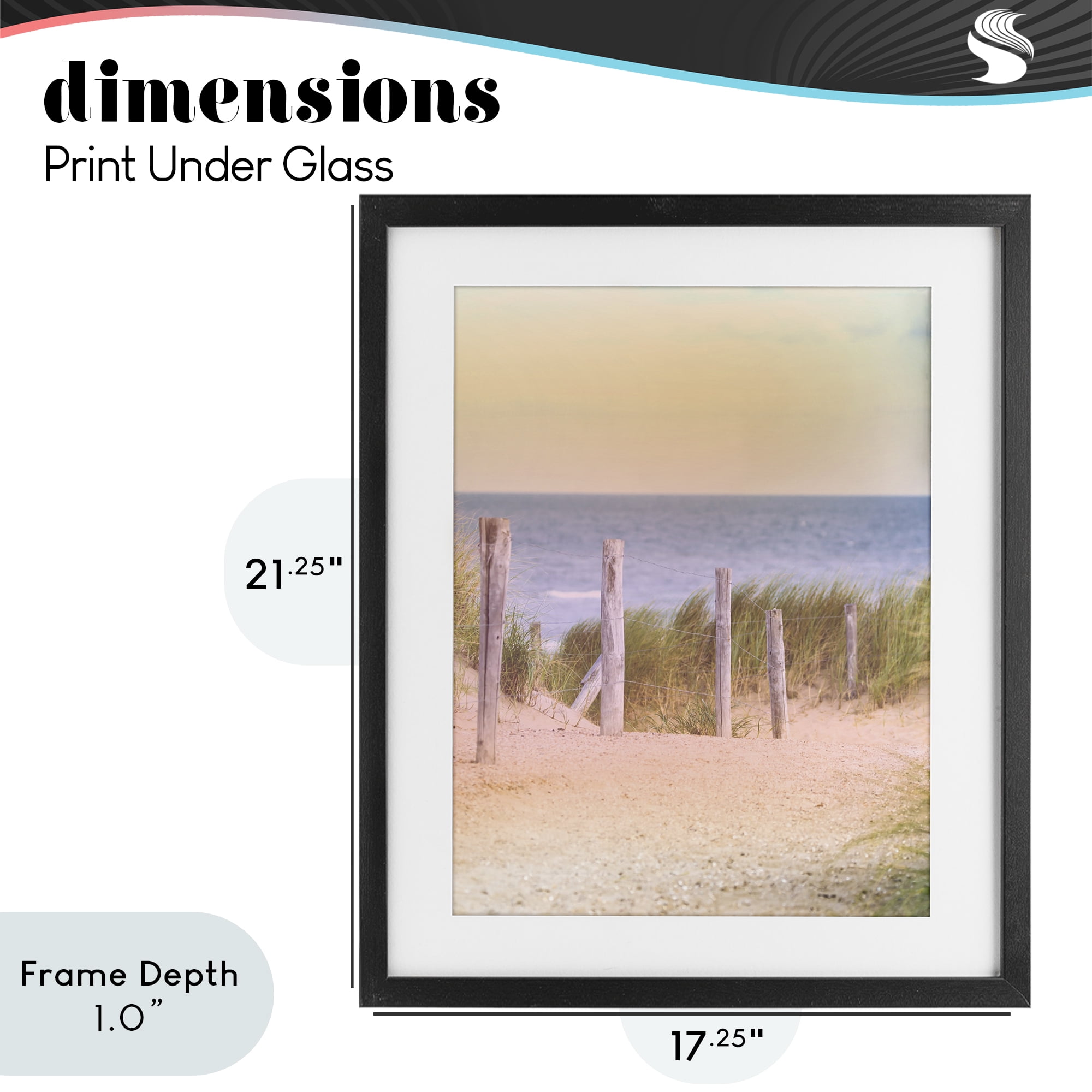 Stupell Industries Carefree Beach Vacation Black Framed Print Under Glass, design by Marcus Prime