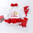 thumbnail image 6 of Honeeladyy Gloves for Boys Girls,Toddler Newborn Baby Girls Princess Letter Tutu Dress Set Christmas Outfits Four-piece Suit 4-6 Months, 6 of 9