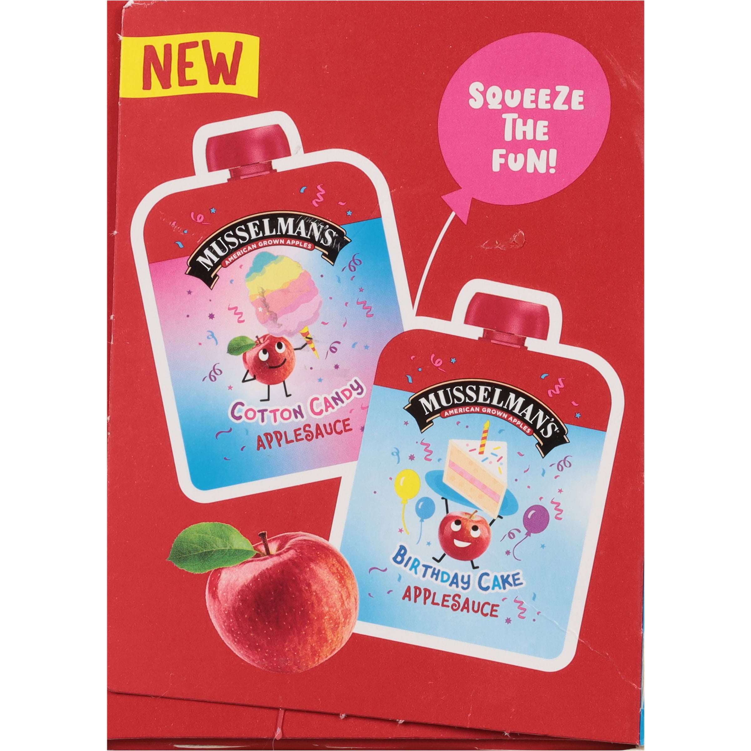 Musselman's Birthday Cake and Cotton Candy Applesauce, 3.17oz, 10 Count