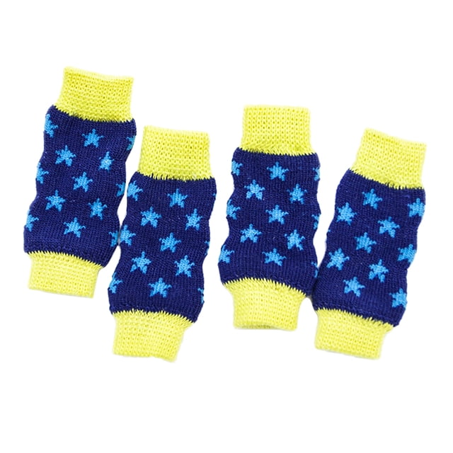 4 piezas de algodón suave mascota pierna calcetines lindos antideslizantes calentadores de pierna mascota xl SM SunniMix Calcetines de pierna de perro mascota
