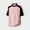 Pink, variant on YLSDY Mens Workout T Shirt Oversized Color Block Baseball Fans Vintage Sporty Pinstripe Crew Neck Tee Shirts Summer Gray M