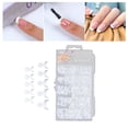 thumbnail image 3 of Puntas de uñas francesas acrílicas Molde para uñas Forma de media luna blanca Media cubierta Falso 1 piezas, 3 of 9