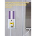 thumbnail image 5 of Night Lights Auto Sensor Ombre Purple White Plug-in LED Nightlights Lamp Dusk to Dawn for Living Room, Bedroom, Bathroom, Hallway, Stairways Home Wall Decor, Gradient Color Night Light, 5 of 9