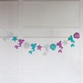 thumbnail image 2 of Coofit Party Banner Decorative Glitter Mermaid Shell Star Hanging Banner for Birthday, 2 of 7