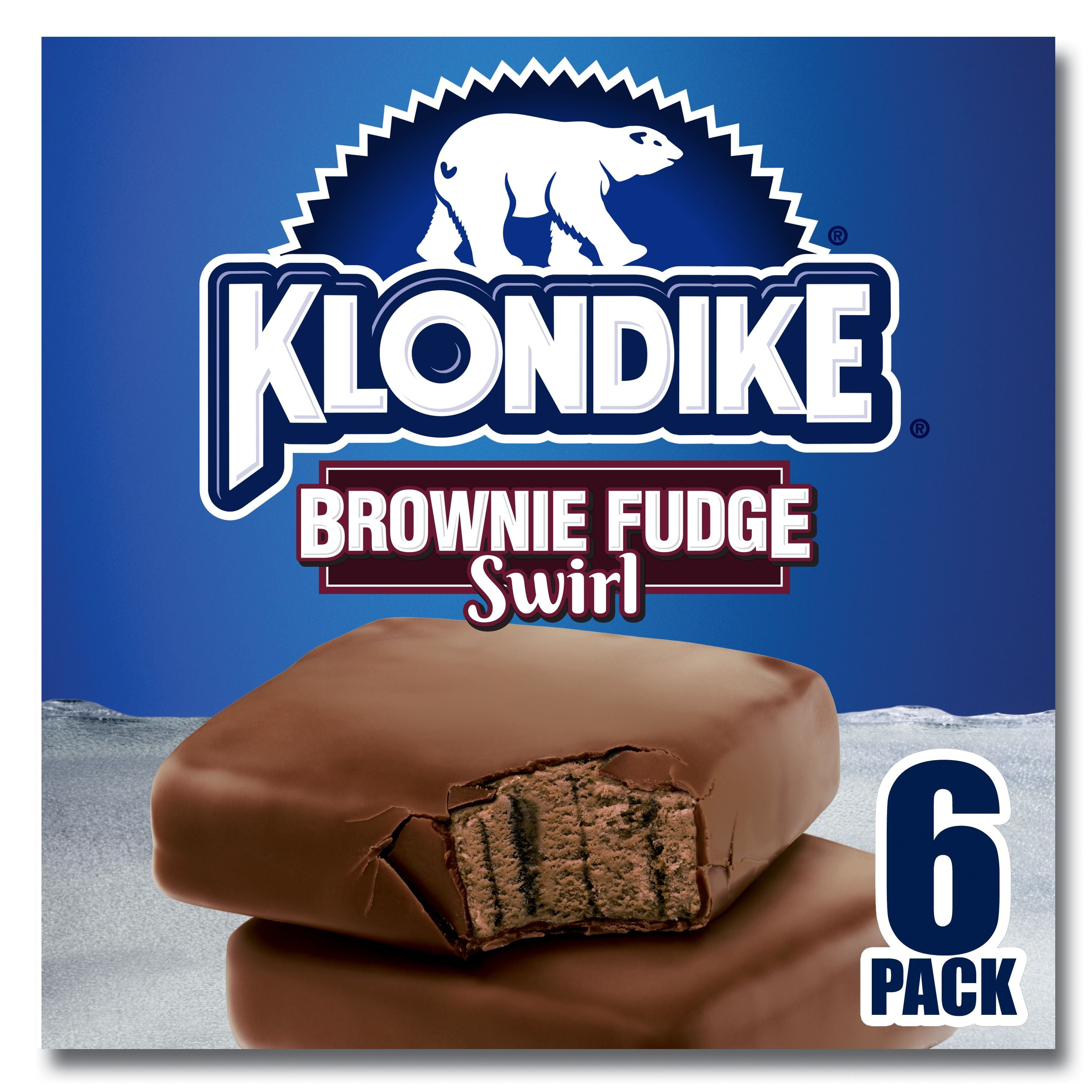 Klondike Ice Cream Bars Brownie Fudge Swirl 6 ct