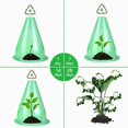 CACPET Plant Round Green Transparent Bell Cover Garden Seedling Cover