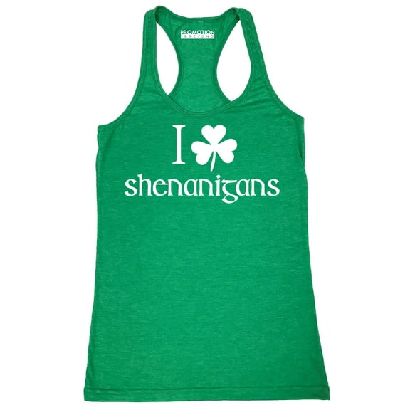 P&B I Shamrock Shenanigans, St Patrick's Day Women's Tank Top, S, H. Green