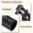 thumbnail image 3 of 2 Pcs Pivot Tee Pipe Fittings Connector, 1-1/8" Adjustable 2-way Metal Connectors Corner Pipe Fittings End Rails Clamp with Screws for DIY Shelf Garden Support, Black, 3 of 7