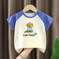thumbnail image 2 of CAICJ98 Toddler Baby Tshirts Boys Girls 6 12 18 24 Months 2T 3T 4T 5T Cute Graphic Tees Tops Short Sleeve Crew Neck Kids Soft Summer Clothes Classic Basic (Blue,5-6 Years), 2 of 7