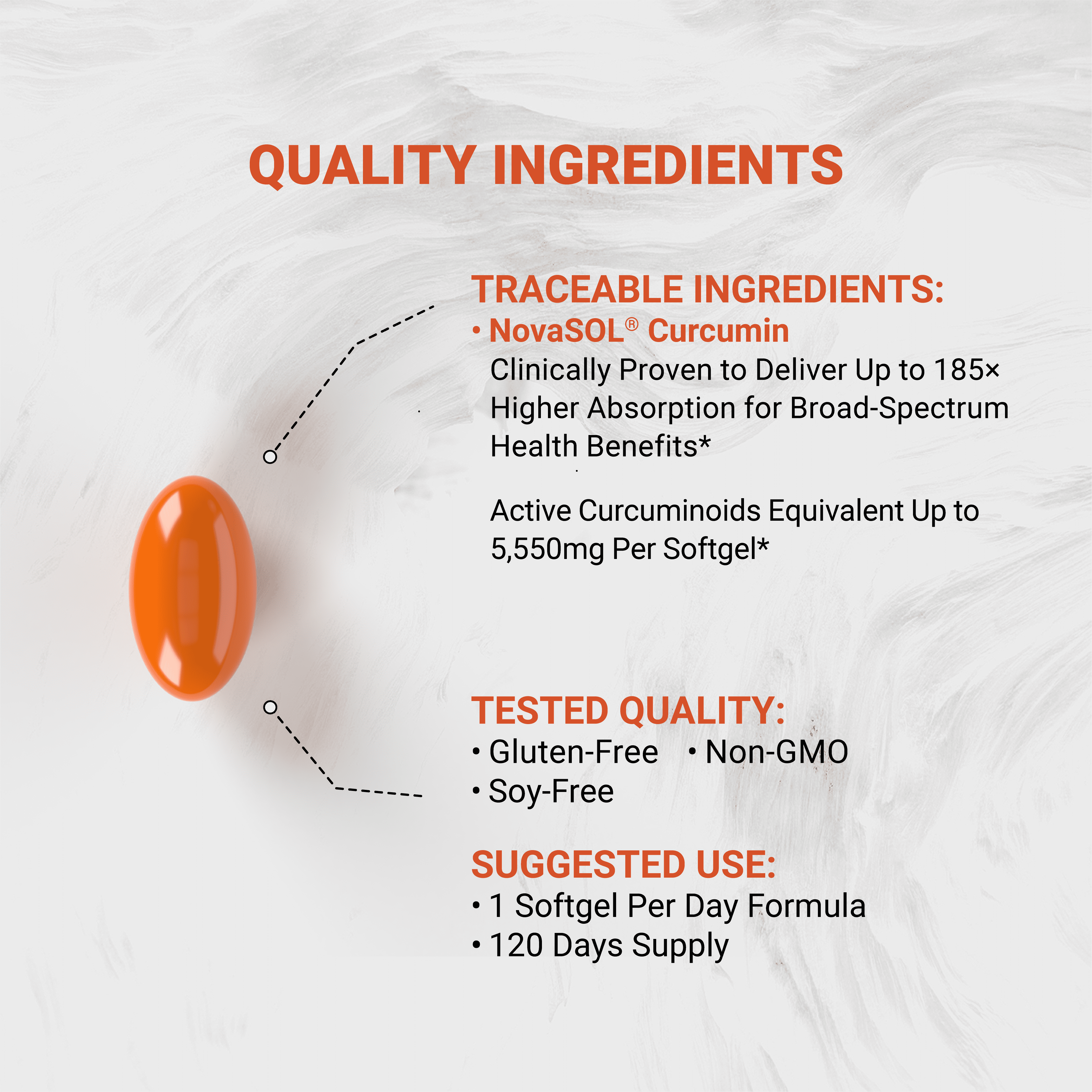 Naturalis NovaSOL Turmeric Curcumin (5,550mg Curcuminoids Equivalent Per Serving) - Clinical Proven with 185X Better Absorption | Antioxidant Support for Brain, Joint & Immune Health* | 120 Servings