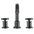 thumbnail image 2 of Ancona Widespread Hexagonal Two-Handle 3-Hole Bathroom Faucet in Matte Black, 2 of 5