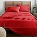 thumbnail image 3 of American Home Collection Ensemble de Draps Format Simple - Poche Profonde de 16 Pouces - Draps de Lit en Microfibre Ultra Douce - Respirants, Infroissables, Entretien Facile - Certifié Oeko-Tex (Simple, Rouge), 3 of 4