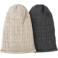 thumbnail image 2 of 2Pcs Womens Slouchy Beanie Winter Knit Soft Hat for Women and Men, 2 of 6