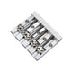 thumbnail image 4 of Puente de bajo de 4 cuerdas para guitarras eléctricas, monturas de repuesto para cuerdas de bajo Plata, 4 of 9