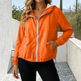 thumbnail image 3 of RQYYD Womens Running Jacket Zip Up Hooded Long Sleeve Lightweight Windbreaker with Pockets, 3 of 8