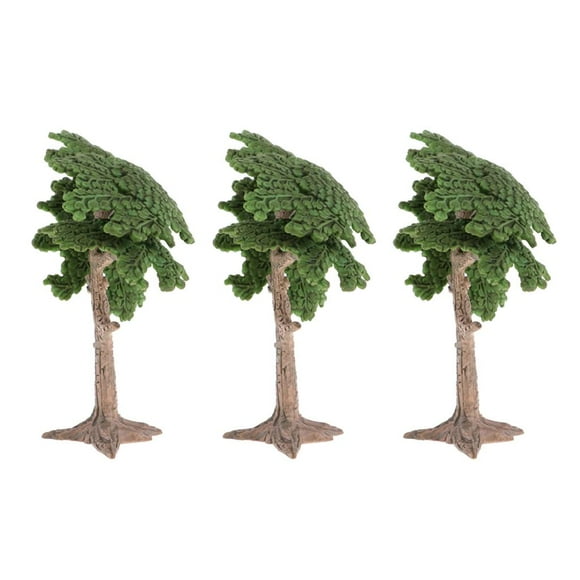 3 Pieces Model Tree Micro Landscape Bonsai Green Scenery 10cm Ancient