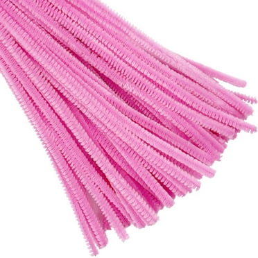Chenille Stem Pipe Cleaners for Arts and Crafts (100pcs, Light Pink)
