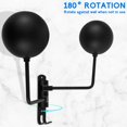 thumbnail image 3 of PENGXIANG Dual-Ball Motorcycle Helmet Holder Wall Mount 180° Rotation Helmet Hanger with Hook Metal Helmet Stand Rack Storage Hook for Motorcycle Bike Helmets Coats s, 3 of 9