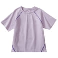 thumbnail image 4 of FRSASU Short Sleeve Boys Girls Rash Guard Crew Neck Quick Dry Summer Swim Shirt, 4 of 5