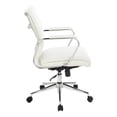 thumbnail image 4 of Mid Back Manager's Chair with Dillon Snow White Fabric and Chrome Base, 4 of 9