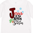 thumbnail image 4 of Inktastic Jesus is the Reason for the Season Pinecone and Snowflakes Boys or Girls Long Sleeve Toddler T-Shirt, 4 of 5