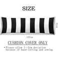Black White Body Pillow Cover White and Black Stripe Cushion Long