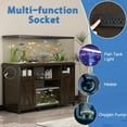 thumbnail image 3 of 50-75 Gallon Fish Tank Stand with Power Outlets, Linor Heavy Duty Metal Aquarium Stand with Cabinet for Fish Tank Accessories Storage, 52" x 19.7" Tabletop, 1200lbs Capacity (Two Door, Upgraded), 3 of 7