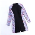thumbnail image 6 of Qingpeng Womens One Piece Rash Guard Long Sleeve Shirts Boyleg Swimsuit UPF 50+ Bathing Suit Front Zipper Surfing Suit, 6 of 9