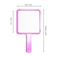 thumbnail image 2 of Unique Bargains 1 Pc Portable Chrome Handheld Mirror for Vacation Travel Rose Red Plastic Glass, 2 of 5