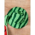 thumbnail image 4 of Infant Baby Girls 2 Piece Summer Outfits, Elastic Waist Square Neck Sleeveless Romper + Watermelon Print Hat Set, 4 of 9
