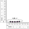 thumbnail image 5 of Gem Stone King 3.65 Ct Round Black Sapphire Pink Sapphire 925 Sterling Silver Bracelet for Women, 5 of 5