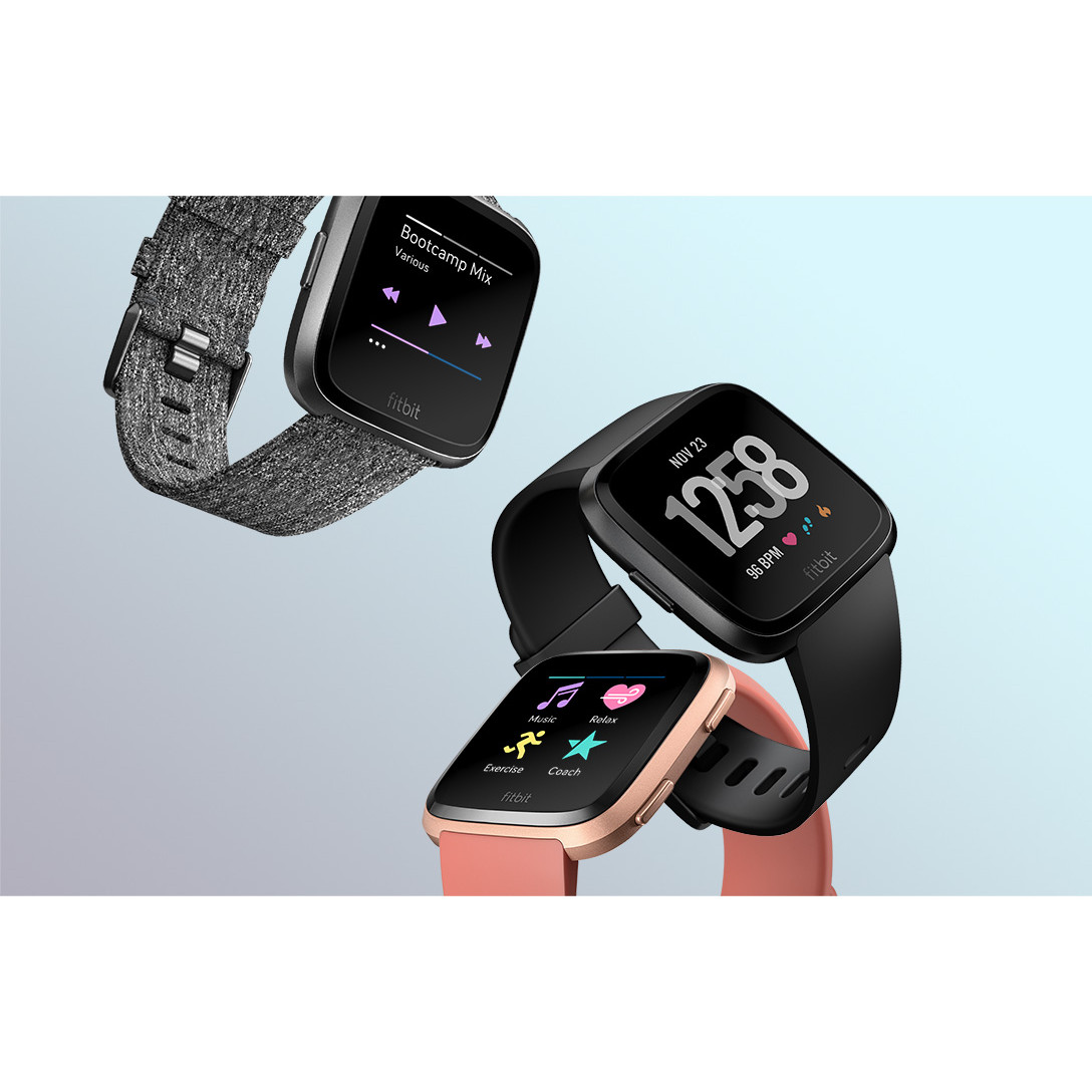 Fitbit Versa - Gunmetal - smart watch with band - black - Bluetooth - image 5 of 11