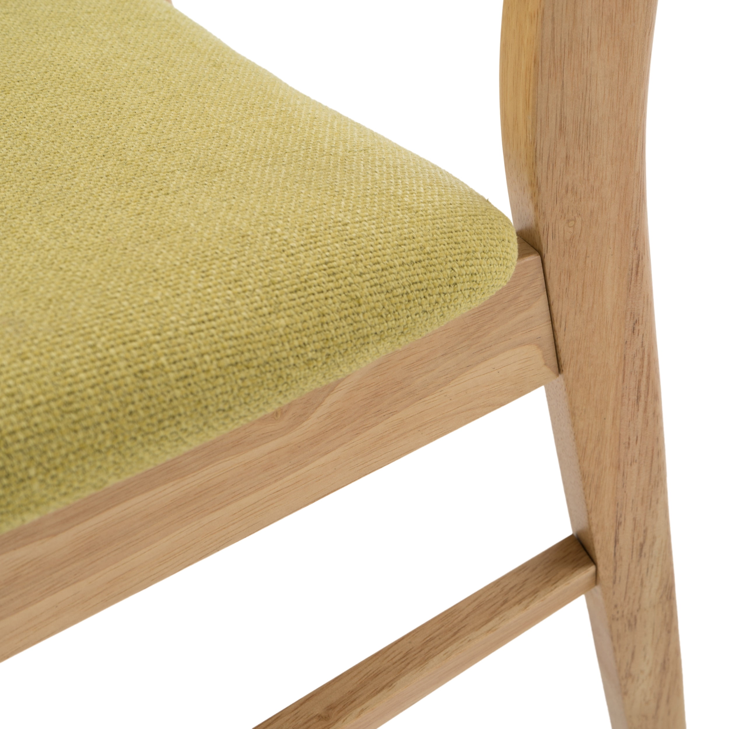 Noble House Lucas Mid-Century Modern 7 Piece Dining Set, Green Tea and Natural Oak