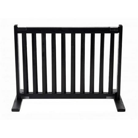 20" Kensington - Small Free Standing Wood Pet Gate - Black