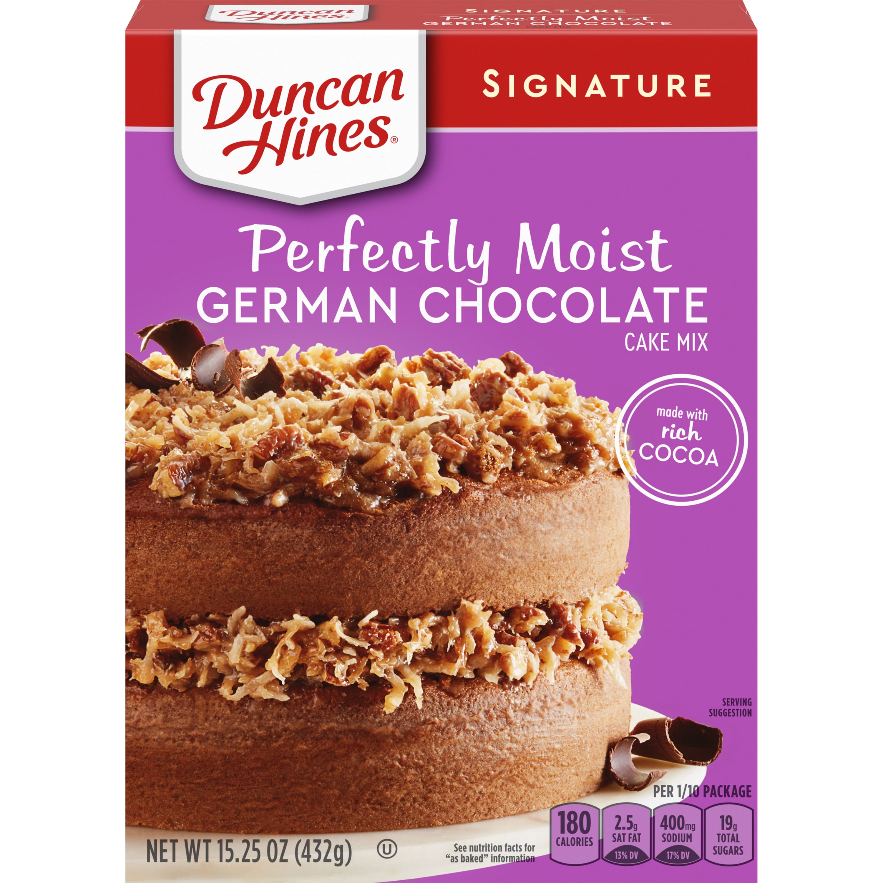 Duncan hines signature perfectly moist german chocolate cake mix 15 25