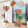 thumbnail image 6 of Gymax 2-Tier Raised Planter Garden Wooden Bed w/ 2 Cylindrical Planter Boxes, 6 of 10
