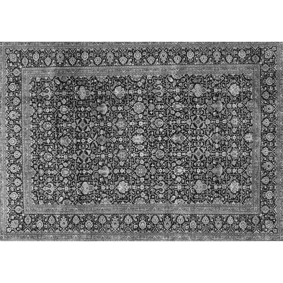 Ahgly Company Indoor Rectangle Persian Gray Traditional Area Rugs, 5' x 7'