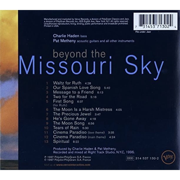 Pat Metheny/Charlie Haden Beyond the Missouri Sky (Short Stories