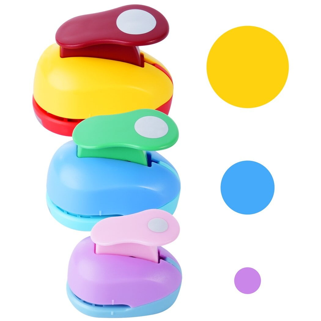 Circle Punch Set, 3PCS Paper Hole Punches 3/8", 5/8", 1", Scrapbooking