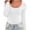White, variant on Women's Long Sleeve T-Shirt Scoop Neck Slim Fit Stretchy Layer T Shirts Tops